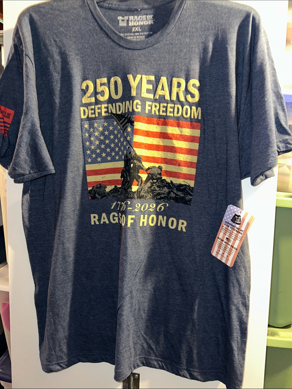 “250 Years Defending Freedom” 2XL 
t-shirt
